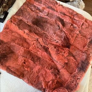 Luxurious Faux real Throw Pillow Cover - Coral